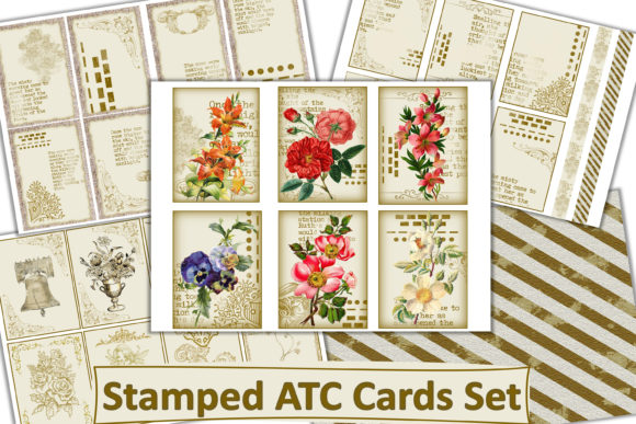 Download Printable Vintage ATC Cards 28 Set - Atc Collection
