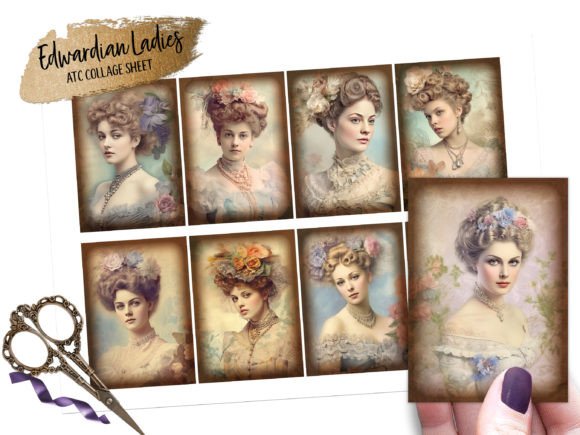 Download Edwardian Ladies ATC Collage Sheet - Atc Collection