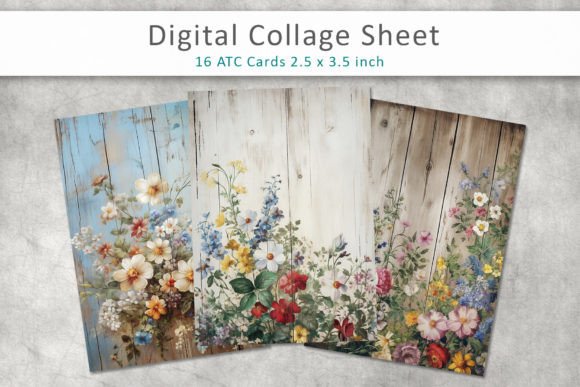Download Boards with Flowers ATC Cards - Atc Collection