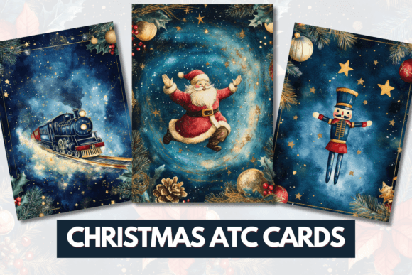 Download 25 Christmas ATC Cards Printable - Atc Collection