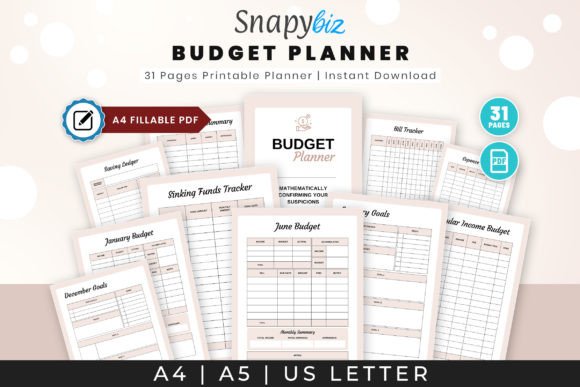 Download Fillable Budget Printable Planner PDF - Budget printable plan Collection